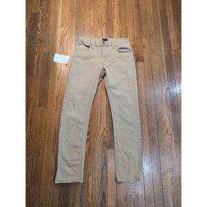 GAP Khakis Slim Fit Comfort Stretch Tan Mens Pants 31x32 Flat Front Casual Pants